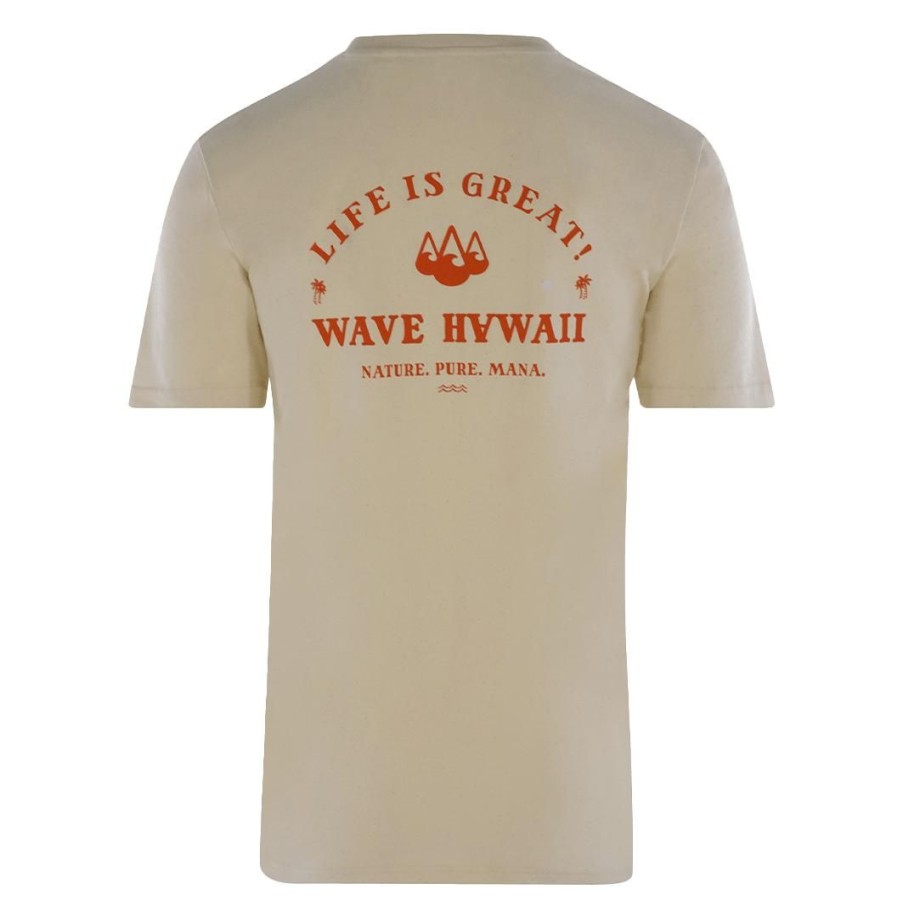 Clothing & Co. WAVE HAWAII | T-Shirt Mana Cream, Organic Cotton