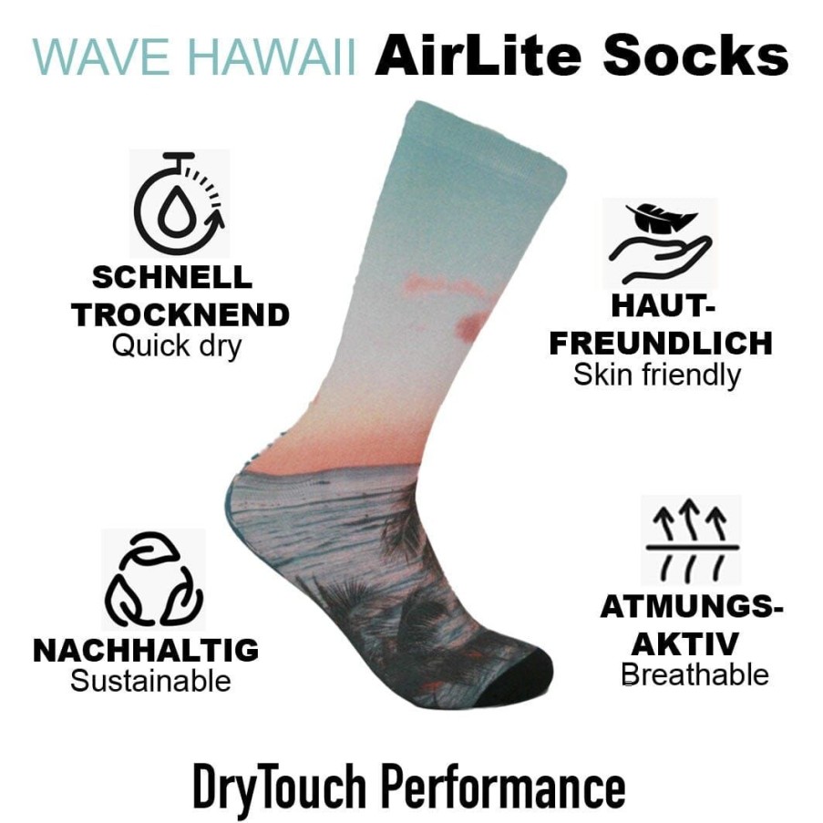 Clothing & Co. WAVE HAWAII | Airlite Drytouch Socks D4