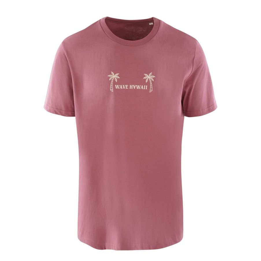 Clothing & Co. WAVE HAWAII | T-Shirt Waimea Hibiscus Red, Bio Baumwolle