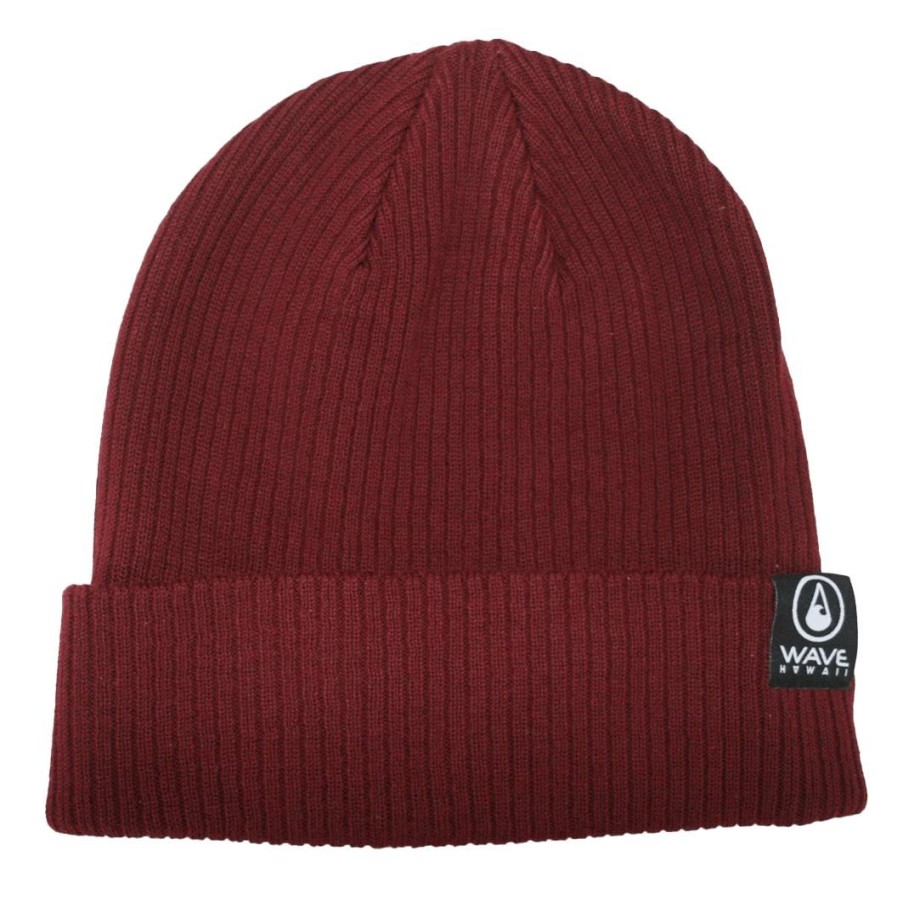 Clothing & Co. WAVE HAWAII | Wave Hawaii Beanie Bio Cotton Burgundy Red