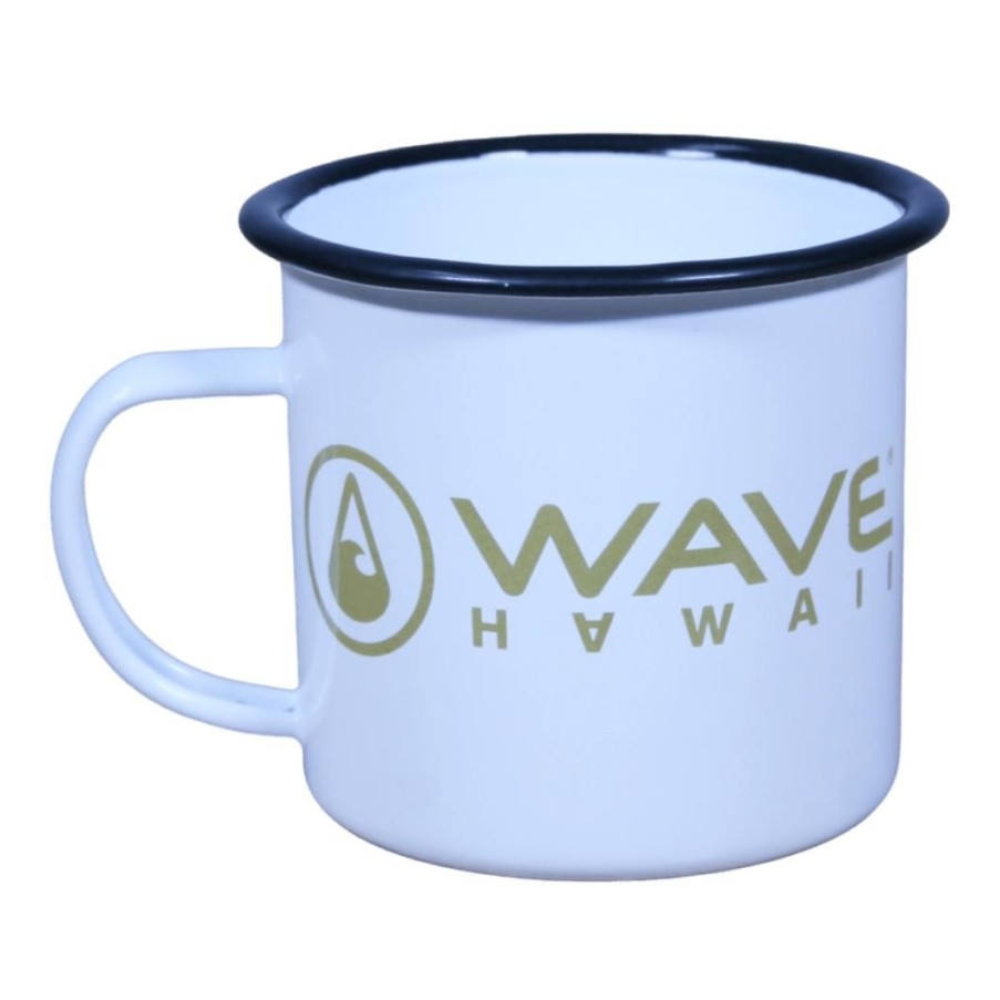 Our Product Range WAVE HAWAII | Enamel Cup Black-Gold, 350 Ml