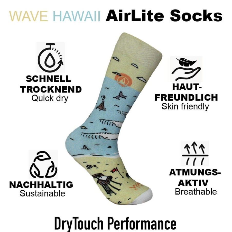 Clothing & Co. WAVE HAWAII | Airlite Drytouch Socks D2