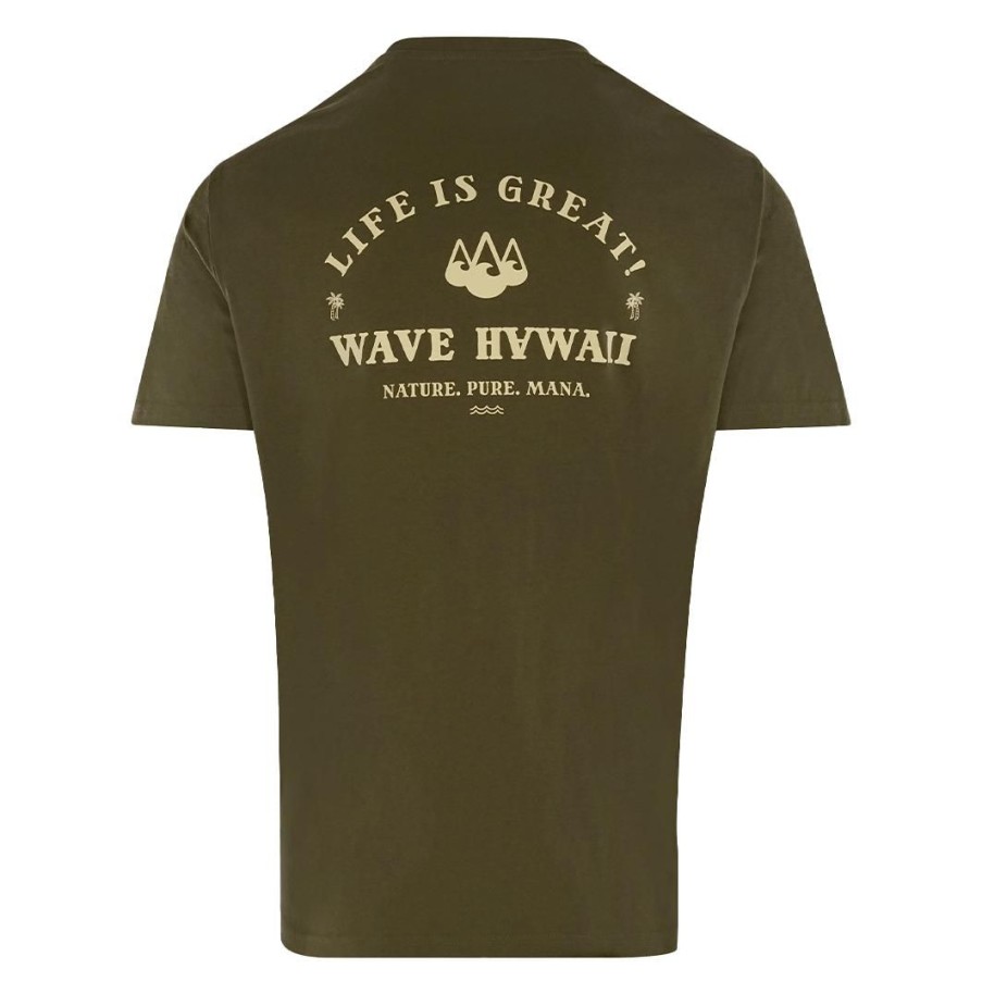 Clothing & Co. WAVE HAWAII | T-Shirt Mana Green, Bio Baumwolle